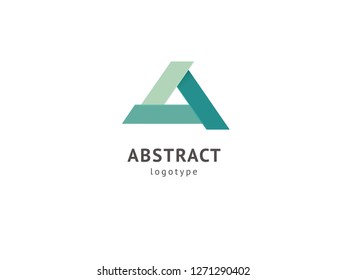 Abstract vetor logo vector design. Sign for business, internet communication company, digital agency, marketing. Modern decorative geometric icon.