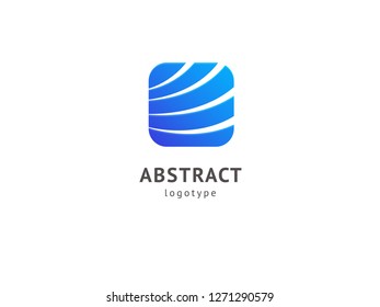 Abstract vetor logo vector design. Sign for business, internet communication company, digital agency, marketing. Modern decorative geometric icon.