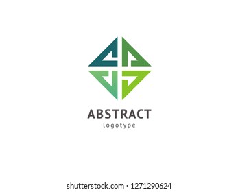 Abstract vetor logo vector design. Sign for business, internet communication company, digital agency, marketing. Modern decorative geometric icon.