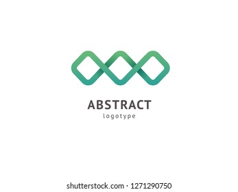 Abstract vetor logo vector design. Sign for business, internet communication company, digital agency, marketing. Modern decorative geometric icon.