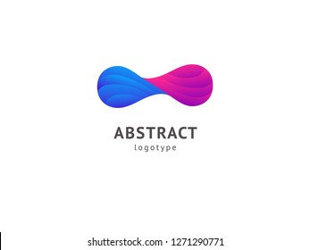 Abstract vetor logo vector design. Sign for business, internet communication company, digital agency, marketing. Modern decorative geometric icon.