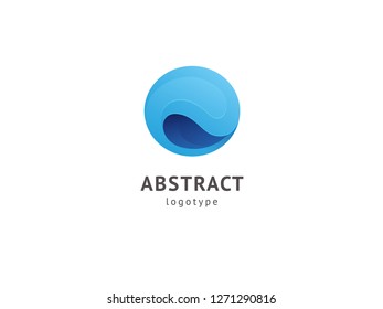 Abstract vetor logo vector design. Sign for business, internet communication company, digital agency, marketing. Modern decorative geometric icon.