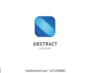 Abstract vetor logo vector design. Sign for business, internet communication company, digital agency, marketing. Modern decorative geometric icon.