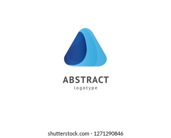 Abstract vetor logo vector design. Sign for business, internet communication company, digital agency, marketing. Modern decorative geometric icon.