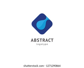 Abstract vetor logo vector design. Sign for business, internet communication company, digital agency, marketing. Modern decorative geometric icon.