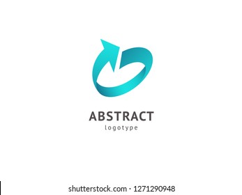 Abstract vetor logo vector design. Sign for business, internet communication company, digital agency, marketing. Modern decorative geometric icon.