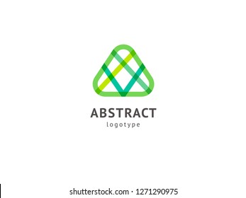 Abstract vetor logo vector design. Sign for business, internet communication company, digital agency, marketing. Modern decorative geometric icon.