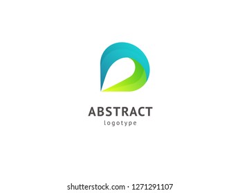 Abstract vetor logo vector design. Sign for business, internet communication company, digital agency, marketing. Modern decorative geometric icon.