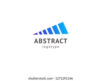 Abstract vetor logo vector design. Sign for business, internet communication company, digital agency, marketing. Modern decorative geometric icon.