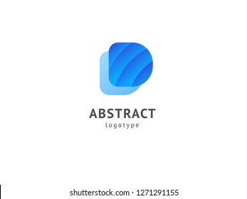 Abstract vetor logo vector design. Sign for business, internet communication company, digital agency, marketing. Modern decorative geometric icon.