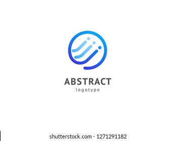 Abstract vetor logo vector design. Sign for business, internet communication company, digital agency, marketing. Modern decorative geometric icon.