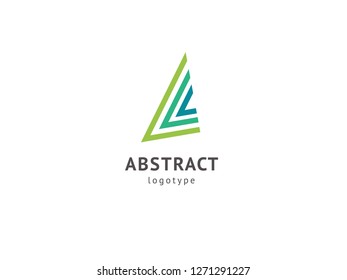 Abstract vetor logo vector design. Sign for business, internet communication company, digital agency, marketing. Modern decorative geometric icon.