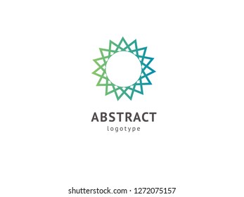 Abstract vetor logo vector design. Sign for business, internet communication company, digital agency, marketing. Modern decorative geometric icon.