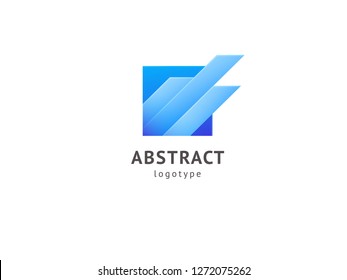 Abstract vetor logo vector design. Sign for business, internet communication company, digital agency, marketing. Modern decorative geometric icon.