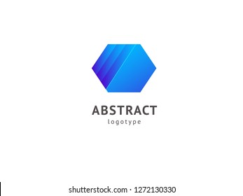 Abstract vetor logo vector design. Sign for business, internet communication company, digital agency, marketing. Modern decorative geometric icon.