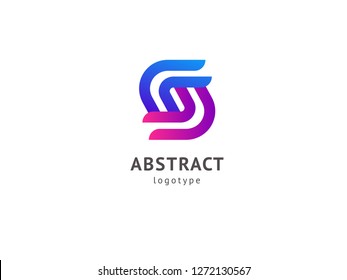 Abstract vetor logo vector design. Sign for business, internet communication company, digital agency, marketing. Modern decorative geometric icon.