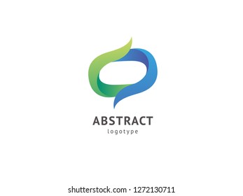 Abstract vetor logo vector design. Sign for business, internet communication company, digital agency, marketing. Modern decorative geometric icon.