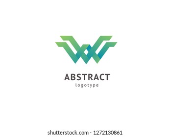 Abstract vetor logo vector design. Sign for business, internet communication company, digital agency, marketing. Modern decorative geometric icon.