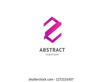 Abstract vetor logo vector design. Sign for business, internet communication company, digital agency, marketing. Modern decorative geometric icon.