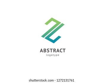 Abstract vetor logo vector design. Sign for business, internet communication company, digital agency, marketing. Modern decorative geometric icon.