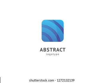 Abstract vetor logo vector design. Sign for business, internet communication company, digital agency, marketing. Modern decorative geometric icon.