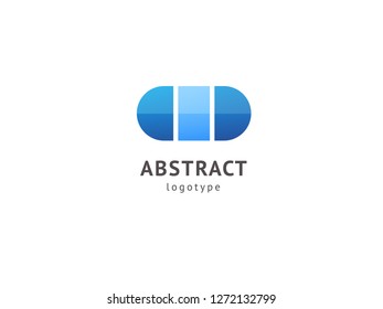 Abstract vetor logo vector design. Sign for business, internet communication company, digital agency, marketing. Modern decorative geometric icon.