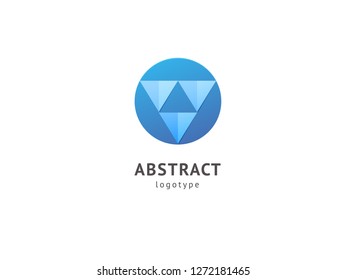 Abstract vetor logo vector design. Sign for business, internet communication company, digital agency, marketing. Modern decorative geometric icon.