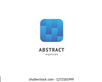 Abstract vetor logo vector design. Sign for business, internet communication company, digital agency, marketing. Modern decorative geometric icon.