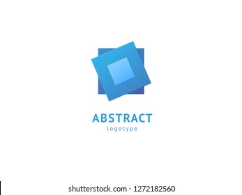 Abstract vetor logo vector design. Sign for business, internet communication company, digital agency, marketing. Modern decorative geometric icon.