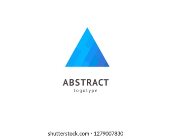 Abstract vetor logo vector design. Sign for business, internet communication company, digital agency, marketing. Modern decorative geometric icon.