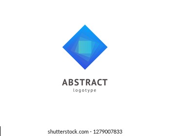 Abstract vetor logo vector design. Sign for business, internet communication company, digital agency, marketing. Modern decorative geometric icon.