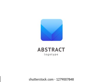 Abstract vetor logo vector design. Sign for business, internet communication company, digital agency, marketing. Modern decorative geometric icon.