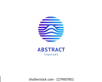 Abstract vetor logo vector design. Sign for business, internet communication company, digital agency, marketing. Modern decorative geometric icon.