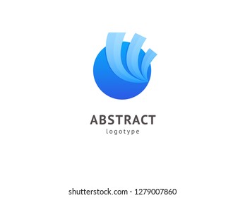 Abstract vetor logo vector design. Sign for business, internet communication company, digital agency, marketing. Modern decorative geometric icon.