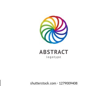 Abstract vetor logo vector design. Sign for business, internet communication company, digital agency, marketing. Modern decorative geometric icon.