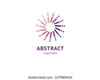 Abstract vetor logo vector design. Sign for business, internet communication company, digital agency, marketing. Modern decorative geometric icon.