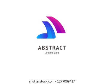 Abstract vetor logo vector design. Sign for business, internet communication company, digital agency, marketing. Modern decorative geometric icon.