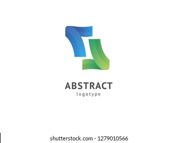 Abstract vetor logo vector design. Sign for business, internet communication company, digital agency, marketing. Modern decorative geometric icon.