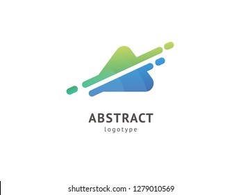 Abstract vetor logo vector design. Sign for business, internet communication company, digital agency, marketing. Modern decorative geometric icon.