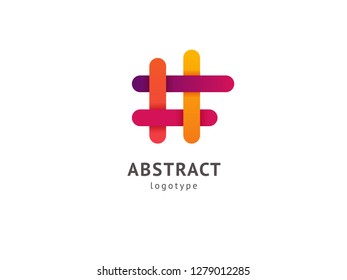 Abstract vetor logo vector design. Sign for business, internet communication company, digital agency, marketing. Modern decorative geometric icon.