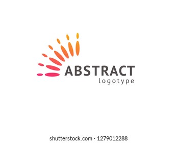 Abstract vetor logo vector design. Sign for business, internet communication company, digital agency, marketing. Modern decorative geometric icon.