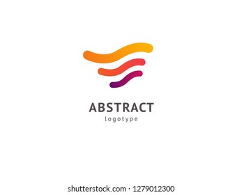 Abstract vetor logo vector design. Sign for business, internet communication company, digital agency, marketing. Modern decorative geometric icon.