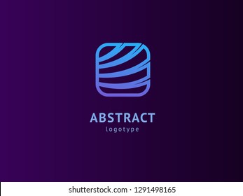 Abstract vetor logo vector design. Sign for business, internet communication company, digital agency, marketing. Modern decorative geometric icon.