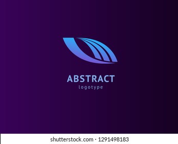 Abstract vetor logo vector design. Sign for business, internet communication company, digital agency, marketing. Modern decorative geometric icon.