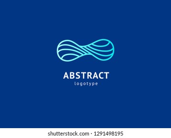 Abstract vetor logo vector design. Sign for business, internet communication company, digital agency, marketing. Modern decorative geometric icon.