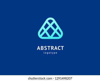 Abstract vetor logo vector design. Sign for business, internet communication company, digital agency, marketing. Modern decorative geometric icon.