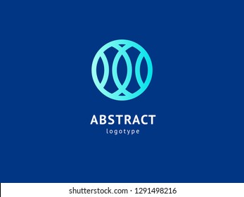 Abstract vetor logo vector design. Sign for business, internet communication company, digital agency, marketing. Modern decorative geometric icon.