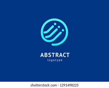 Abstract vetor logo vector design. Sign for business, internet communication company, digital agency, marketing. Modern decorative geometric icon.