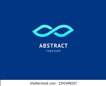 Abstract vetor logo vector design. Sign for business, internet communication company, digital agency, marketing. Modern decorative geometric icon.