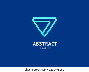 Abstract vetor logo vector design. Sign for business, internet communication company, digital agency, marketing. Modern decorative geometric icon.